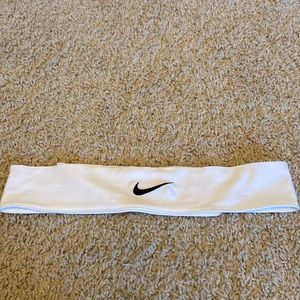 White Nike tie headband
